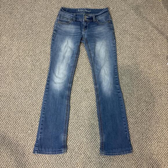 Y2K vintage low rise jeans-bootcut light-medium wash denim - Picture 1 of 5